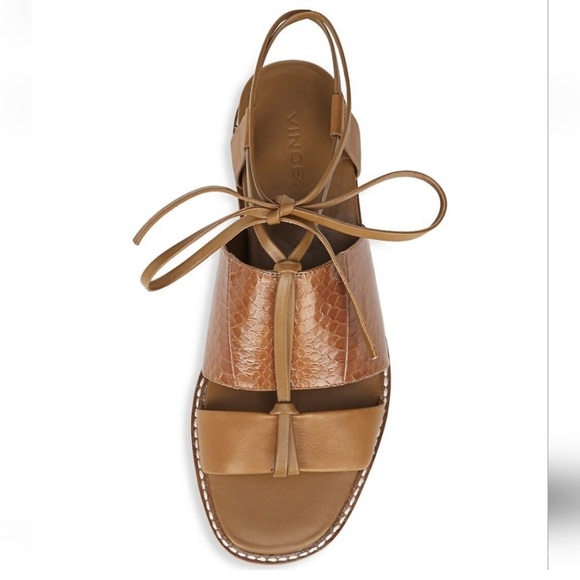Vince Forster Leather Strappy Lace Up Sandals - Picture 2 of 13
